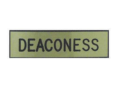Picture of Gold and Black Deaconess Pin-On Badge
