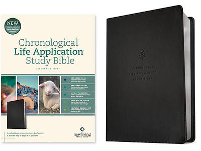 Picture of NLT Chronological Life Application Study Bible, Second Edition (Leatherlike, Ebony Leaf)