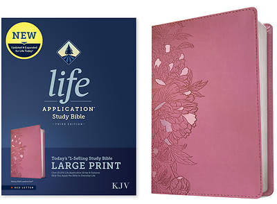 Picture of KJV Life Application Study Bible, Third Edition, Large Print (Red Letter, Leatherlike, Peony Pink)