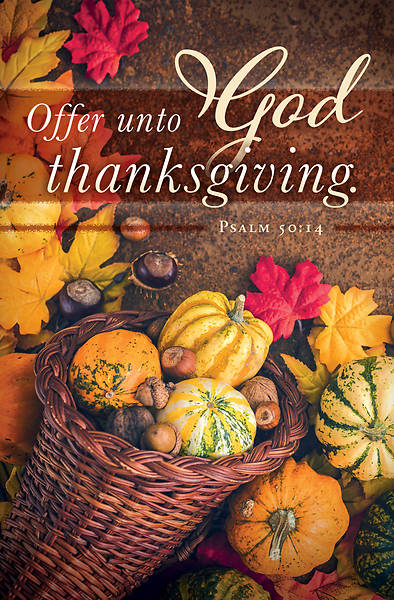 Picture of Offer Unto God Thanksgiving Regular Size Bulletin