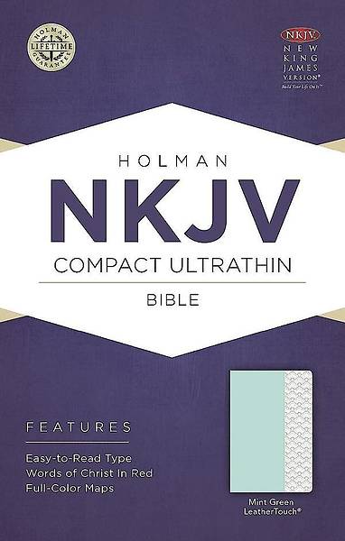 Picture of NKJV Compact Ultrathin Bible, Mint Green Leathertouch