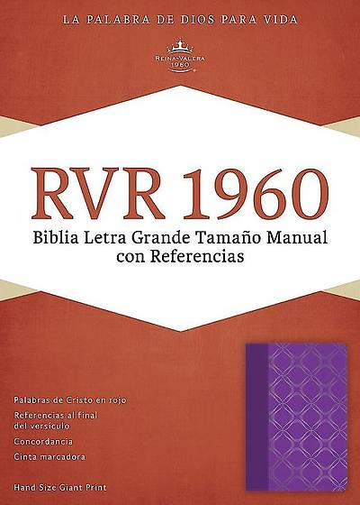 Picture of Rvr 1960 Biblia Letra Grande Tamano Manual Con Referencias, Violeta Con Plateado Simil Piel