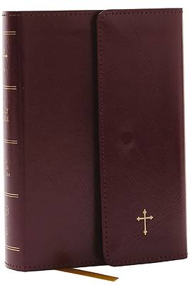 Picture of KJV Holy Bible, Compact Reference Bible, Leatherflex, Burgundy with Flap, 53,000 Cross-References, Red Letter, Comfort Print