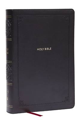KJV Giant Print End-Of-Verse Reference Bible, Black Leathersoft, Red Letter, Comfort Print