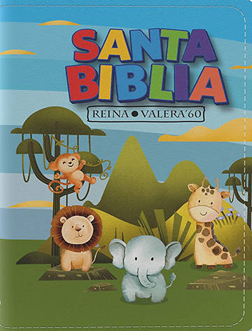 Picture of Biblia RVR 1960 Bolsillo para Niños Animales Vinilo con Cierre (Bible RVR 1960 Pocket Size Children Animals Vinyl with Zipper (Spanish Edition)