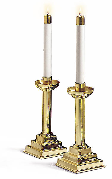 Picture of Small Solid Brass 7" Candlesticks (Pair)