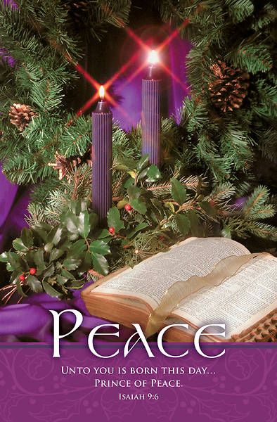Picture of Peace Bible and Wreath Advent Regular Size Bulletin