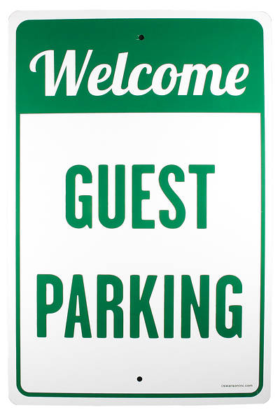Picture of Welcome Guest Parking Sign