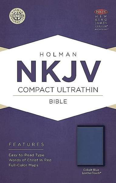 Picture of NKJV Compact Ultrathin Bible, Cobalt Blue Leathertouch