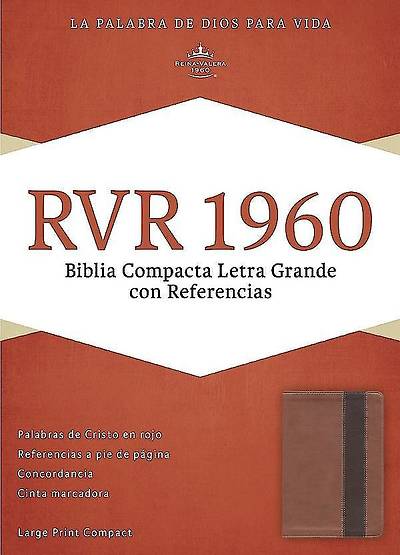 Picture of Rvr 1960 Biblia Compacta Letra Grande Con Referencias, Cobre/Marron Profundo Simil Piel