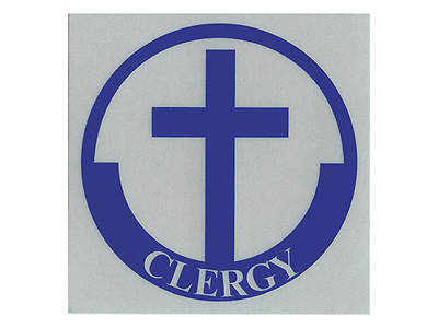 Picture of Bumper Sticker Clergy Reflective