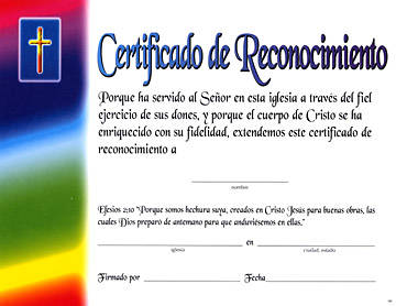 Picture of Certificado de Reconocimiento Generic Cross
