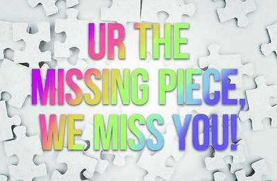 Picture of Ur Missing Piece Postcard (Pkg 25) Miss You