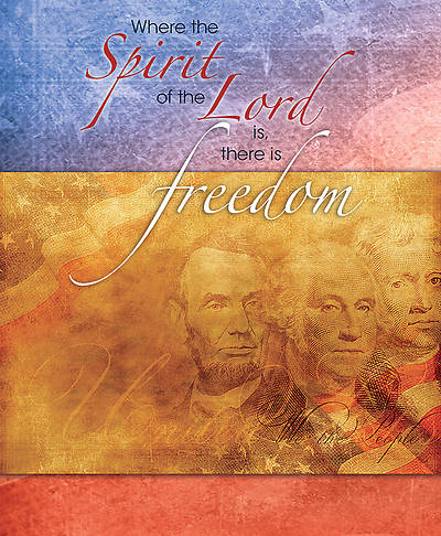 Picture of Where the Spirit of the Lord is, There is Liberty Patriotic Legal Size Bulletin