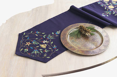 Picture of Embroidered Holiday Long Table Runner