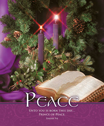Picture of Peace Bible and Wreath Advent Legal Size Bulletin