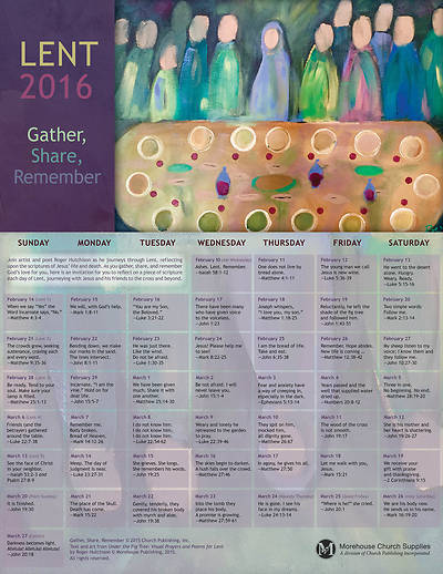 Picture of Gather, Share, Remember : Lent Poster 2016