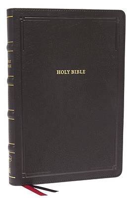 Picture of Nkjv, Deluxe Thinline Reference Bible, Large Print, Leathersoft, Black, Thumb Indexed, Red Letter Edition, Comfort Print