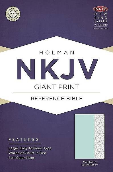 Picture of NKJV Giant Print Reference Bible, Mint Green Leathertouch