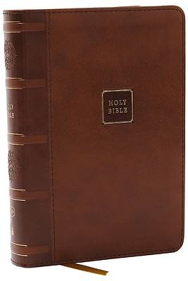 Picture of KJV Holy Bible, Compact Reference Bible, Leathersoft, Brown, 53,000 Cross-References, Red Letter, Comfort Print