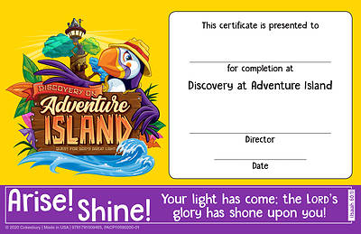Picture of Vacation Bible School (VBS) 2021 Discovery on Adventure Island Student Certificates (Pkg of 48)