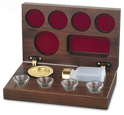 Picture of Natural Wood Portable Communion Set