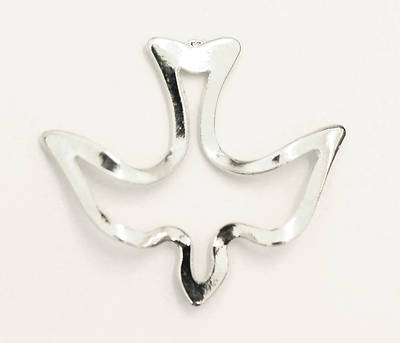 Picture of Open Silver Dove Confirmation Lapel Pin