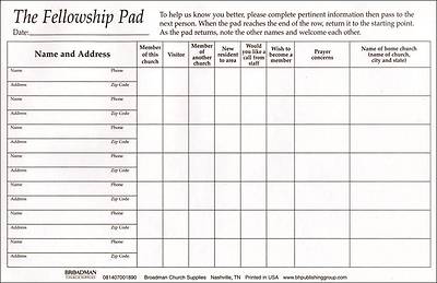 Picture of Attendance Pad