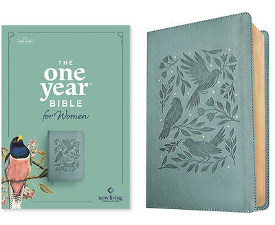 Picture of NLT the One Year Bible for Women (Leatherlike, Birdsong Teal)