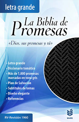 Picture of Biblia de Promesas / Letra Grande / Negra C. Zipper Index