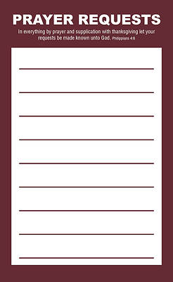 Picture of Prayer Request Card - Burgundy (Package of 50)