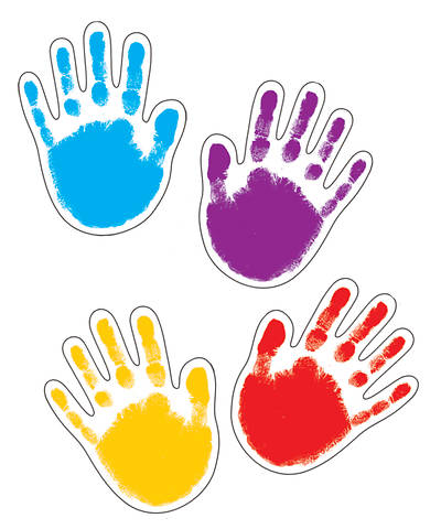Picture of Vacation Bible School (VBS19) Athens Paper Handprints Pkg of 42 assorted colors