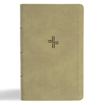 Picture of CSB Single-Column Personal Size Bible, Digital Study Edition, Sage Suedesoft Leathertouch
