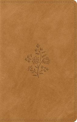 Picture of ESV Giant Print Personal Size Bible, Red Letter, Indexed (Trutone, Nubuck Caramel, Wildflower Design)