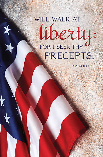 Picture of I will Walk at Liberty Patriotic Regular Size Bulletin