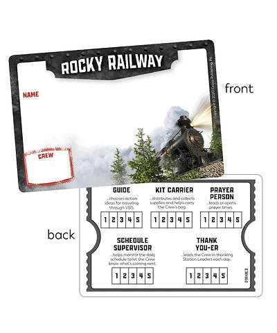 Picture of Vacation Bible School VBS 2021 Rocky Railway Name Badges (pkg. of 10)
