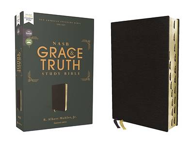Picture of Nasb, the Grace and Truth Study Bible, European Bonded Leather, Black, Red Letter, 1995 Text, Thumb Indexed, Comfort Print