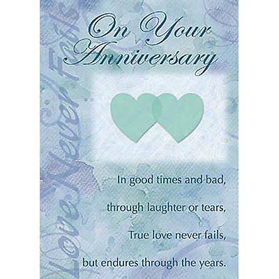 Picture of On Your Anniversary Card Pkg 6