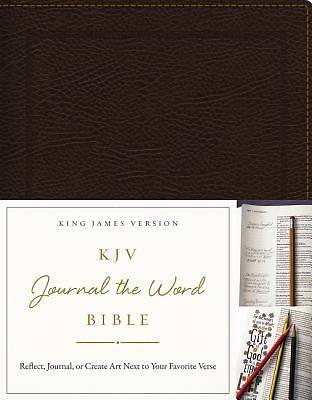 Picture of KJV, Journal the Word Bible, Bonded Leather, Brown, Red Letter Edition