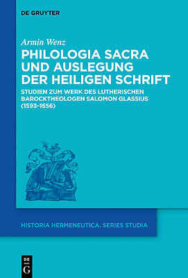 Picture of Philologia Sacra Und Auslegung Der Heiligen Schrift