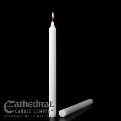 Picture of Stearic Altar Candles Cathedral 32 x 1 1/2 Pack of 12 Plain End