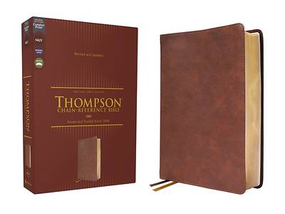 Picture of Nkjv, Thompson Chain-Reference Bible, Leathersoft, Brown, Red Letter, Comfort Print