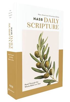 Picture of Nasb, Daily Scripture, Paperback, White/Olive, 1995 Text, Comfort Print