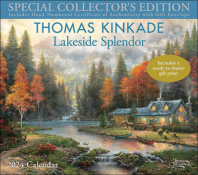 Picture of Thomas Kinkade Special Collector's Edition 2024 Deluxe Wall Calendar with Print