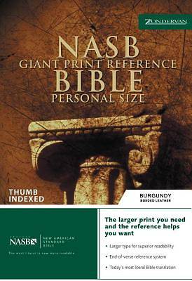 Picture of Giant Print Reference Bible-NASB-Personal Size