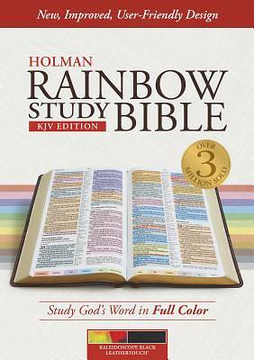 Picture of KJV Rainbow Study Bible, Kaleidoscope Black Leathertouch