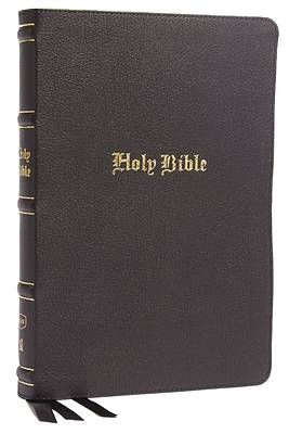 Picture of Kjv, Thinline Bible, Large Print, Genuine Leather, Black, Red Letter, Comfort Print