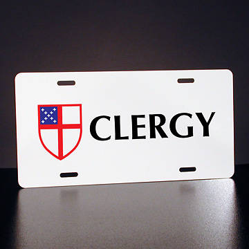 Picture of Full-Color Episcopal Clergy License Plate