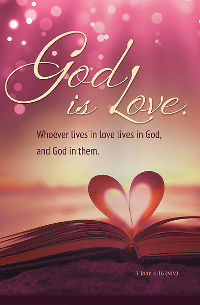 Picture of God is Love Valentine's Day Regular Size Bulletin