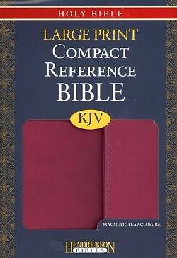 Picture of Large Print Compact Reference Bible-KJV-Magnetic Flap